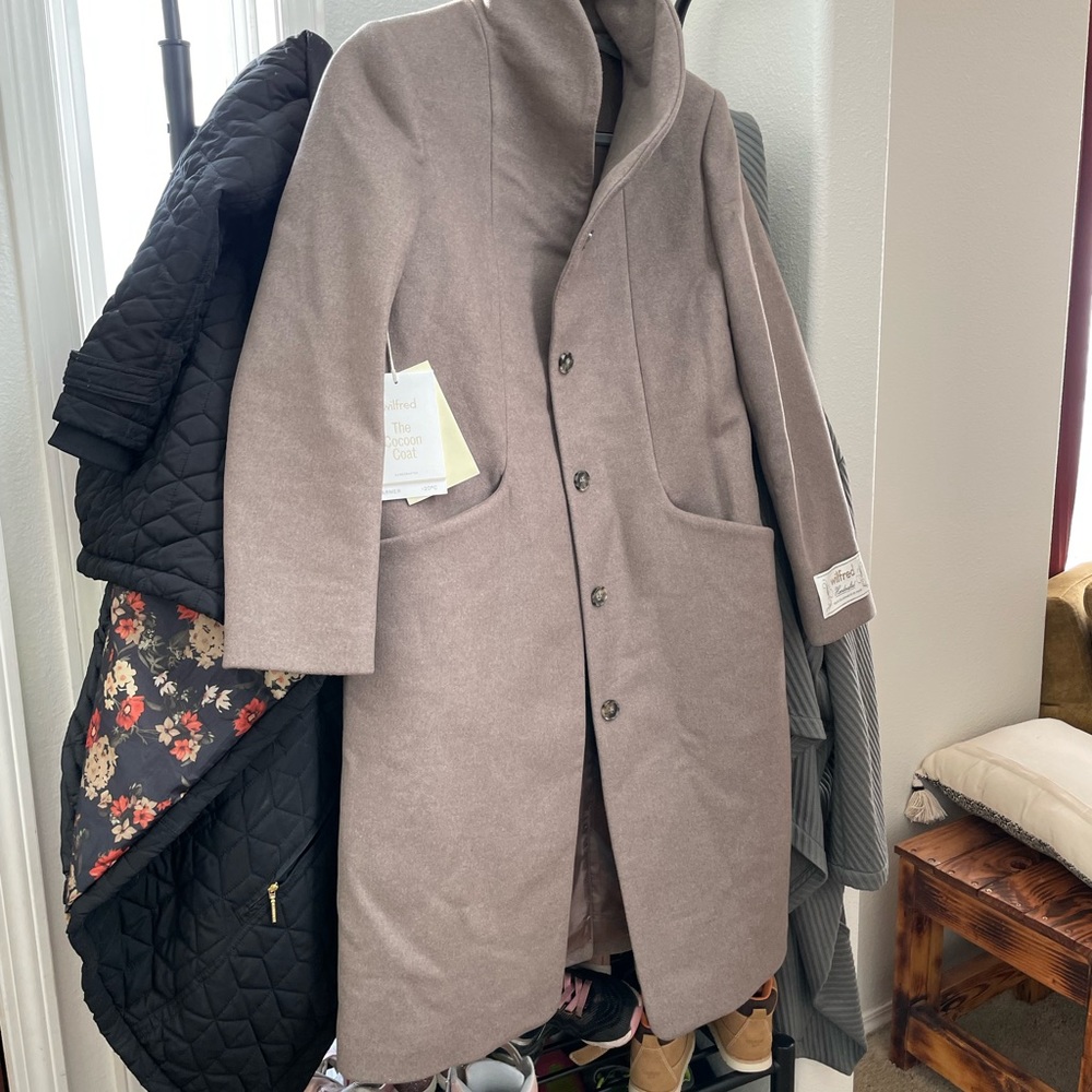 The Cocoon Coat - Wilfred -Aritza-Super Stylish Soft Long wool-cashmere NEW - Picture 8 of 11